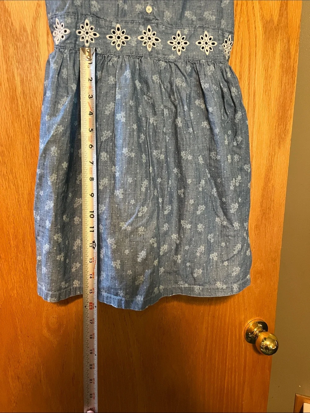 Abercrombie & Fitch Blue Floral Chambray Sundress - Picture 5 of 11